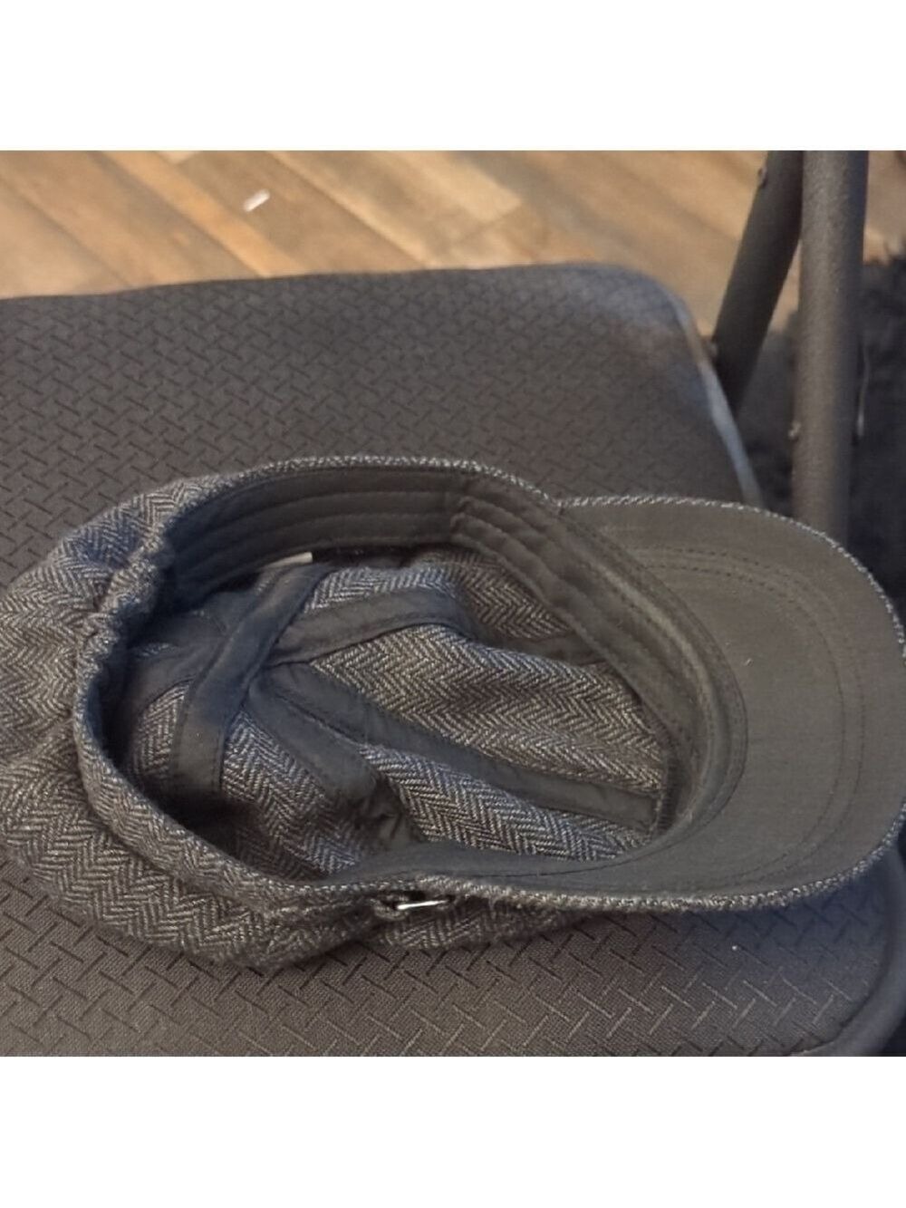 Gray Herringbone Flat Cap - Picture 4 of 7